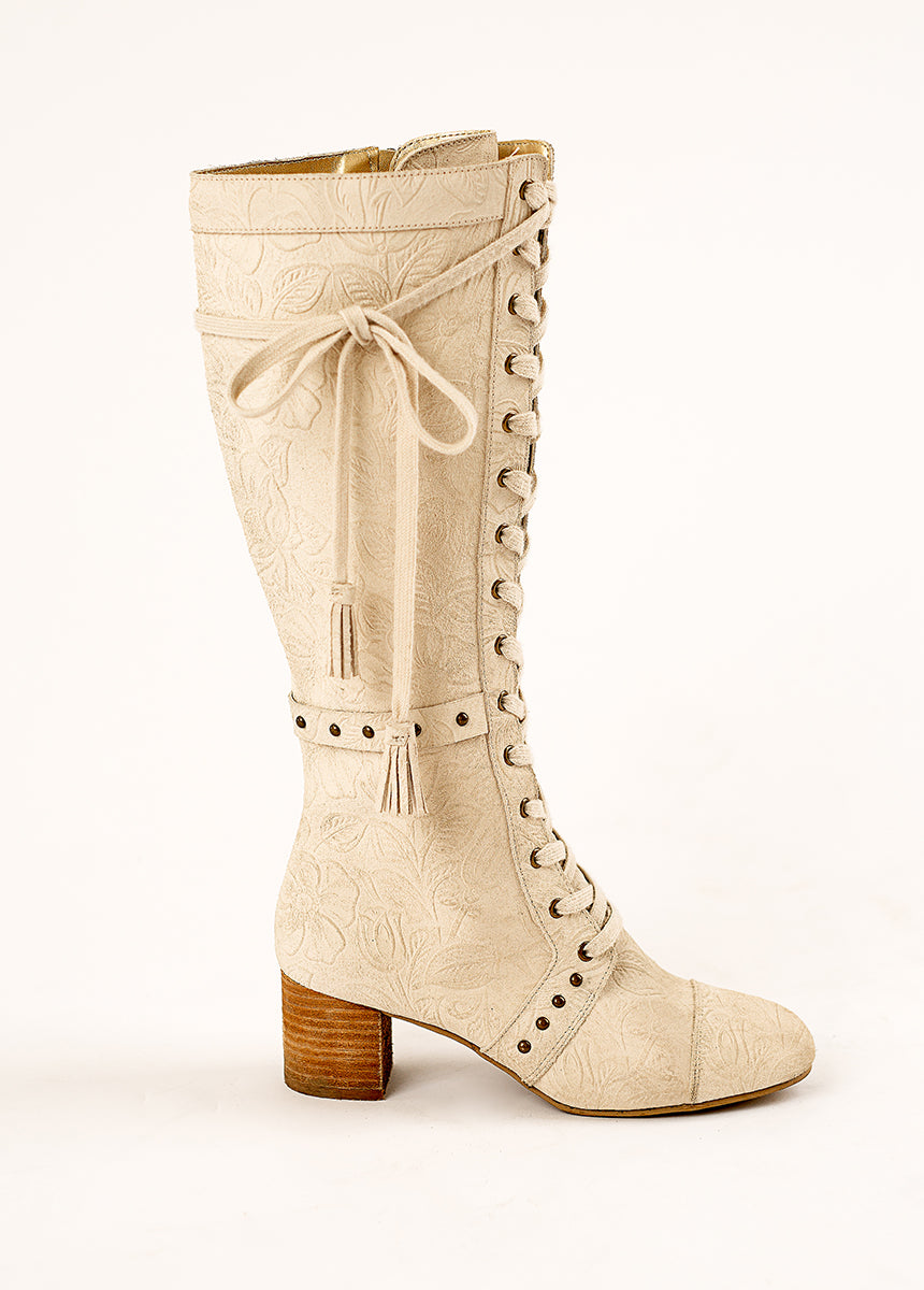 Marita Tall Boot in Bone - Image 2