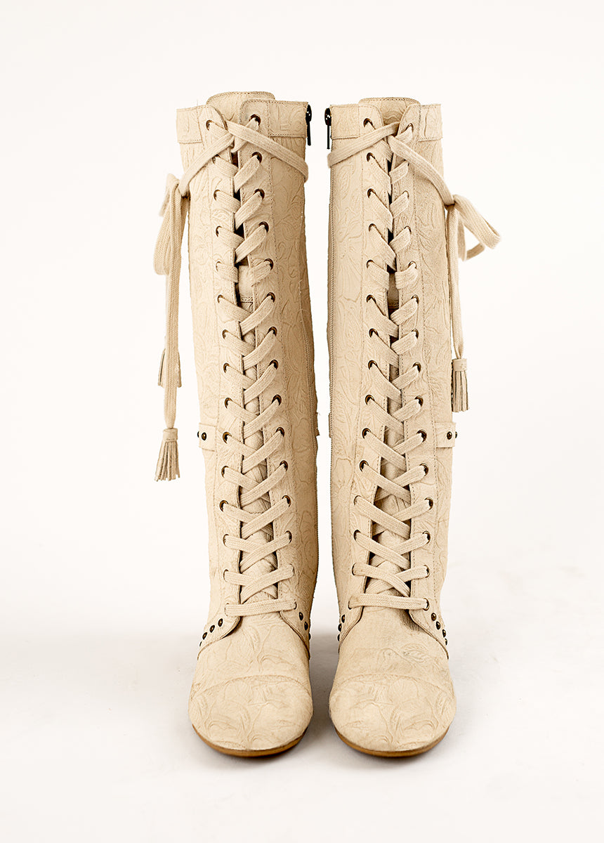 Marita Tall Boot in Bone - Image 3