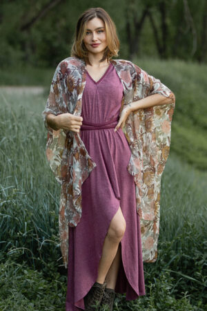 Avalon Duster in Ecru Floral