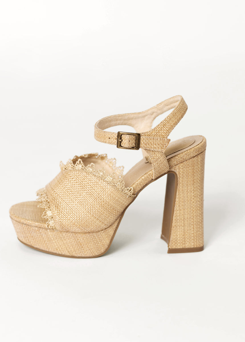 Valentine Platforms in Raffia