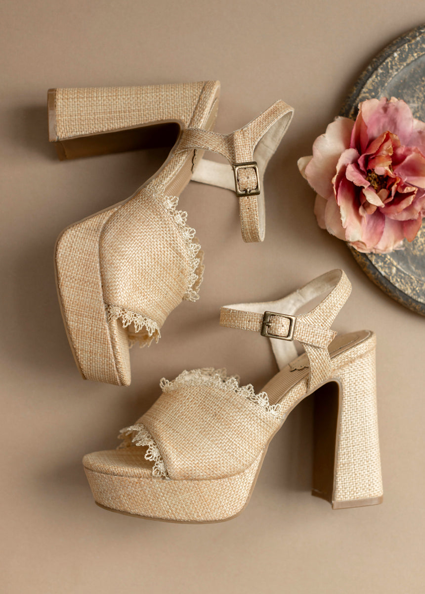 Valentine Platforms in Raffia - Image 3
